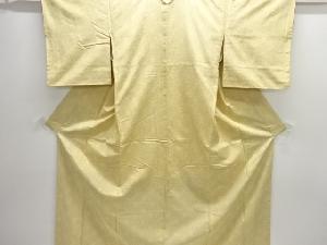 アンティーク　麻の葉模様織出し十日町紬着物